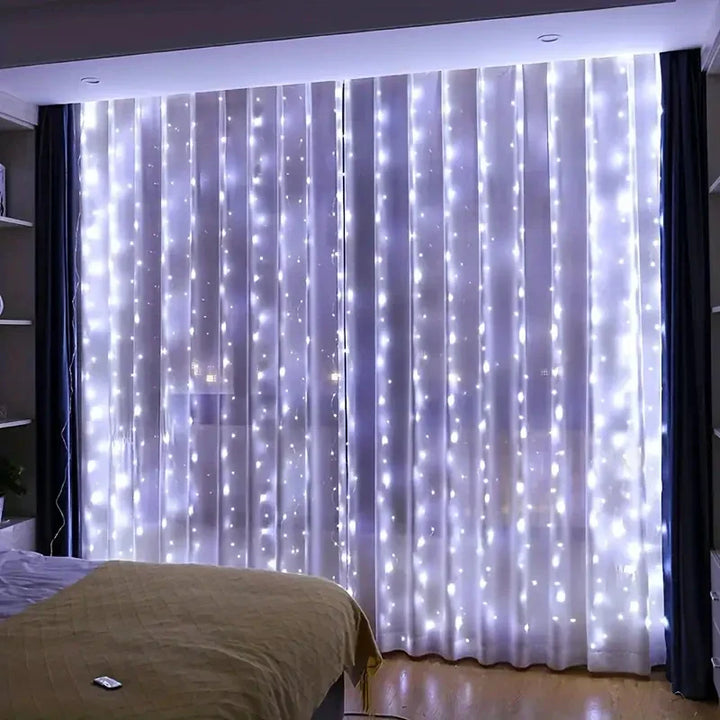 BowLift | LED-Gordijnlicht voor Sfeervolle Decoratie – USB Verlichting met Afstandsbediening & 8 Lichtmodi