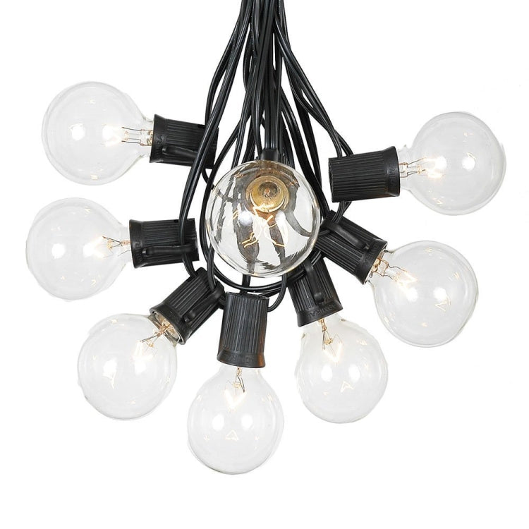 BowLift | G40-EU-25 G40 7.6m 175W E12 IP44 waterproof Retro Filament light bulbs string, 25 light bulbs LED decorative lamp for garden, construction, bar, party, wedding, AC 220V, EU plug (Warm White)