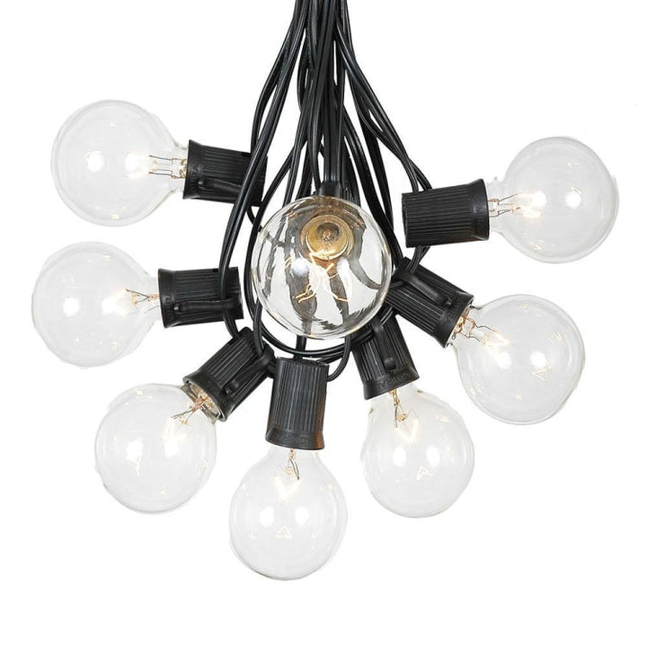 BowLift | G40-EU-25 G40 7.6m 175W E12 IP44 waterproof Retro Filament light bulbs string, 25 light bulbs LED decorative lamp for garden, construction, bar, party, wedding, AC 220V, EU plug (Warm White)