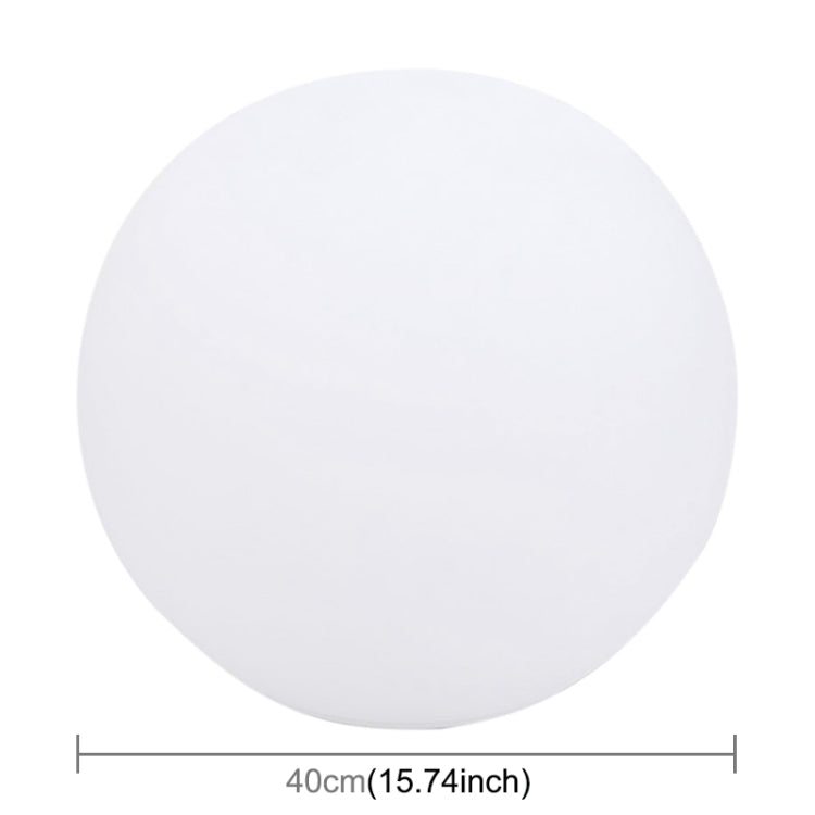 BowLift | LEH-42321 40cm Round Ball Solar Power Lamp, Floating Garden Color Changing LED Light with 0.7W Monocrystalline Silicon Solar Panel & Remote Control (White)