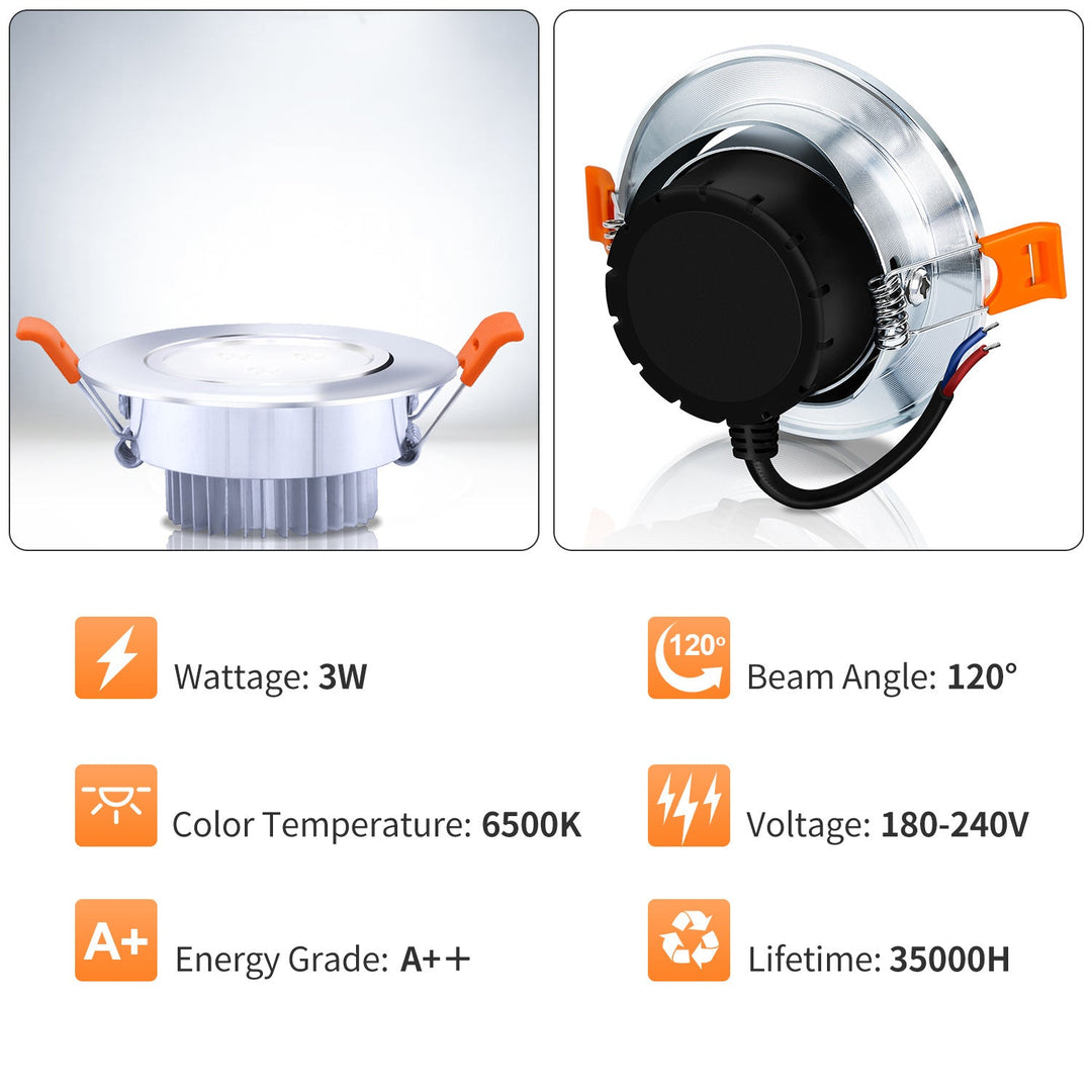 LED recessed spotlight LED spot 3W cool white/warm white | Bowlift