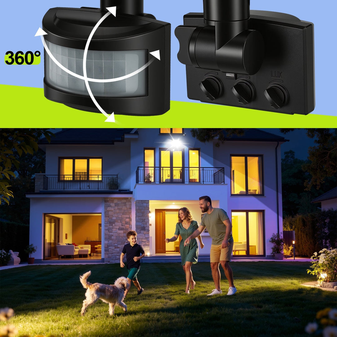 LED Floodlight with Motion Sensor Cool White 10W-100W (no plug) | Bowlift