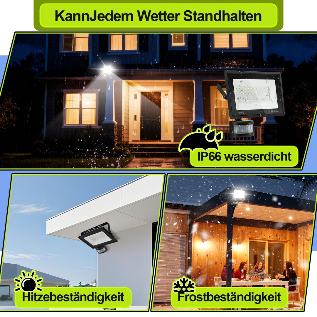 LED Floodlight with Motion Sensor Cool White 10W-100W (no plug) | Bowlift