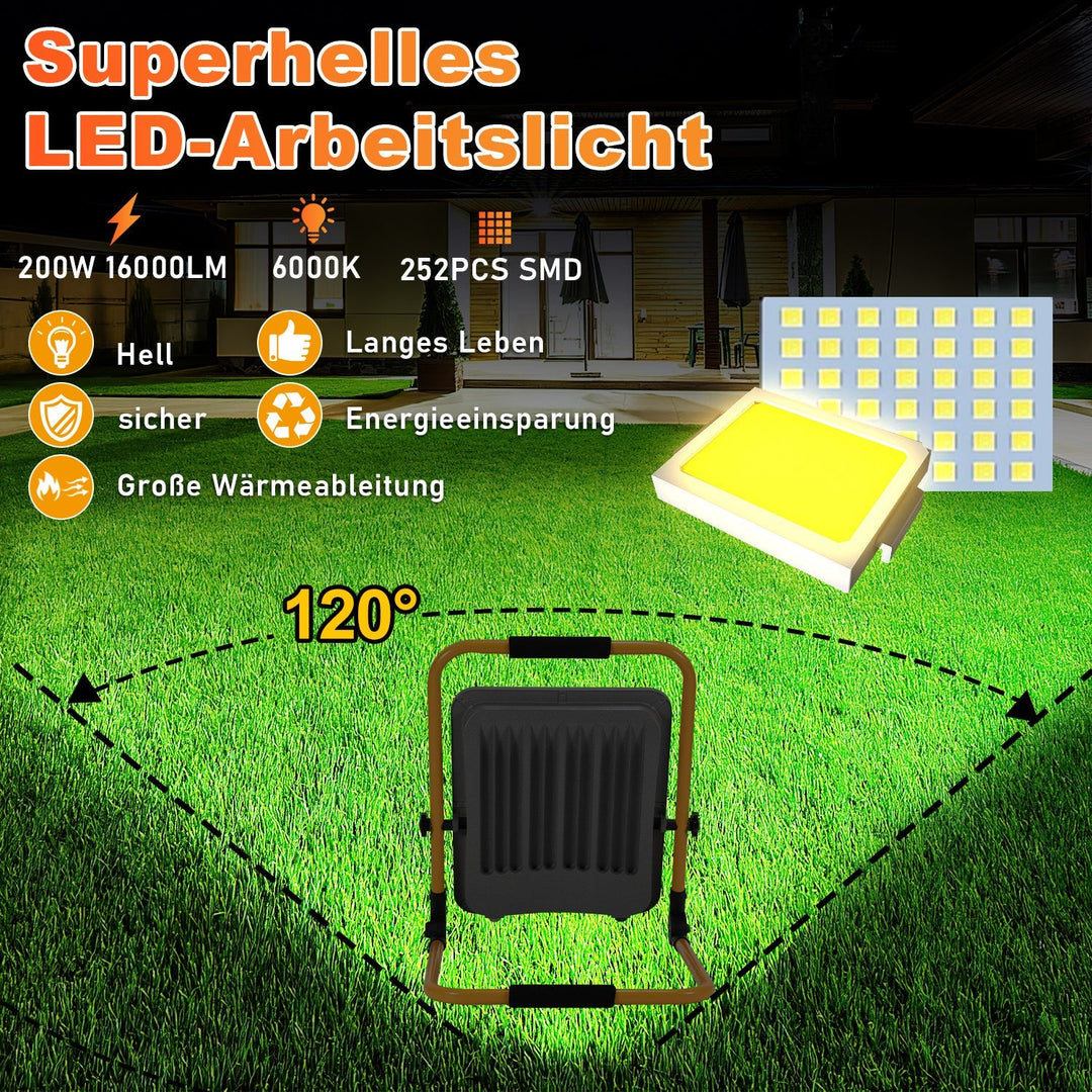 LED construction spotlight 50W-200W cool white IP66 | Bowlift