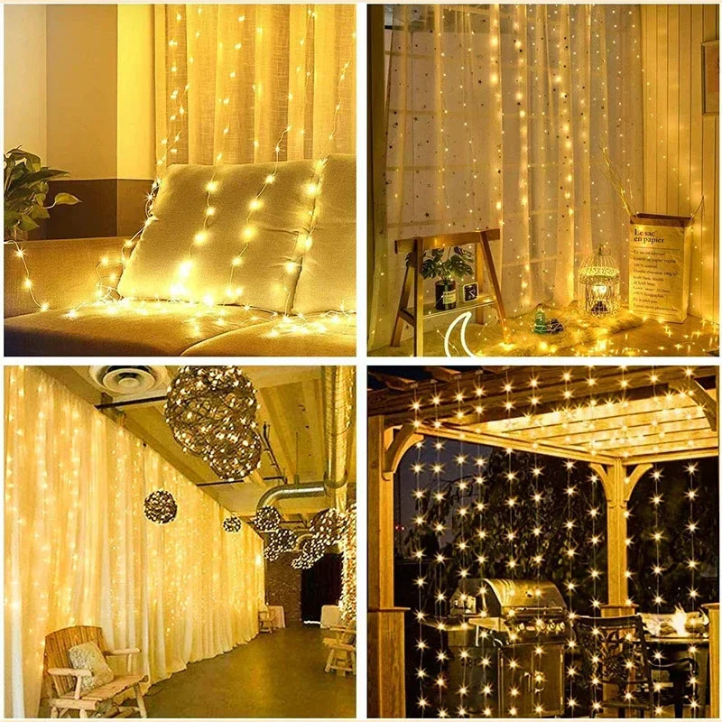 BowLift | Luminora LED Gordijnverlichting – 300 Warmwitte Lampjes met Afstandsbediening, USB & Timerfunctie (IP65 Waterdicht)