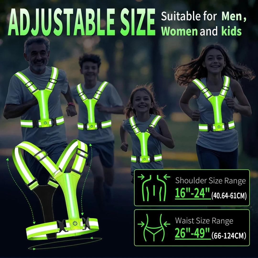 BowLift | Rechargeable LED Running Vest with 360° Reflective Visibility