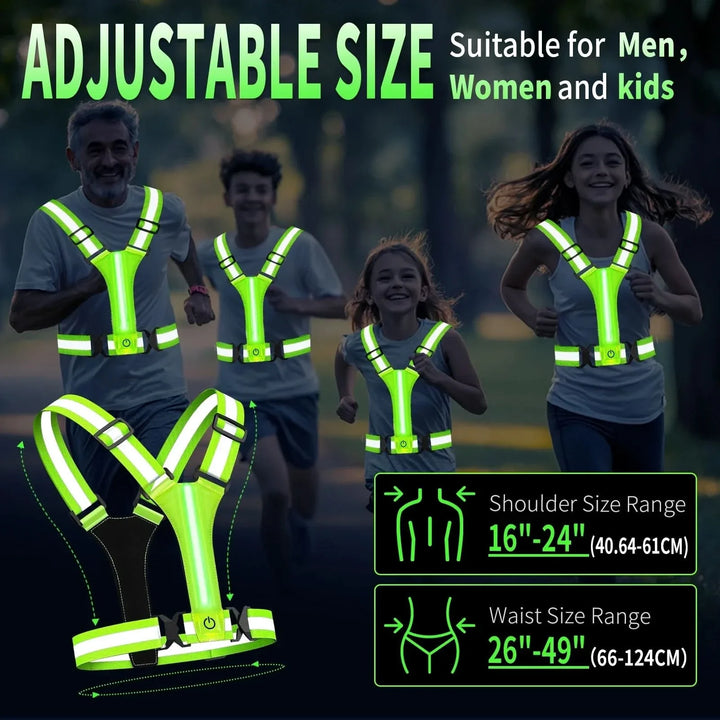 BowLift | Rechargeable LED Running Vest with 360° Reflective Visibility