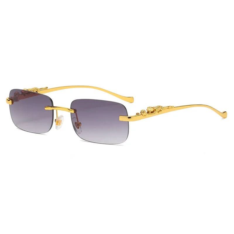 BowLift | Rimless Leopard Head Sunglasses with UV400 Protection