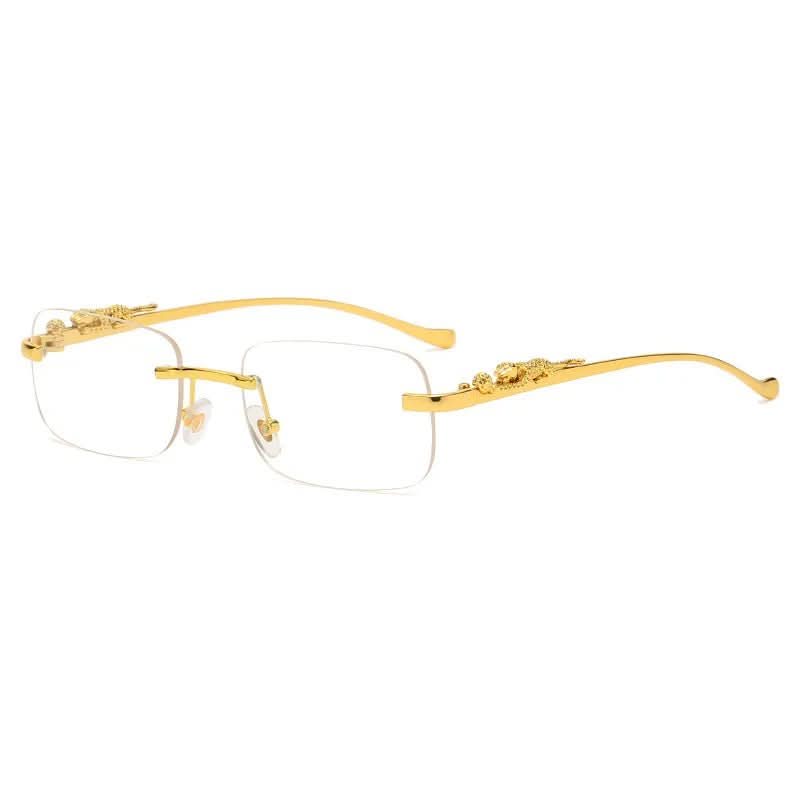 BowLift | Rimless Leopard Head Sunglasses with UV400 Protection
