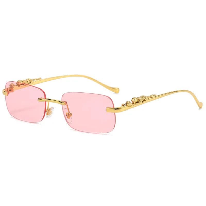 BowLift | Rimless Leopard Head Sunglasses with UV400 Protection