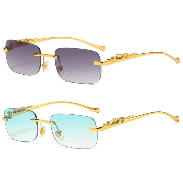 BowLift | Rimless Leopard Head Sunglasses with UV400 Protection