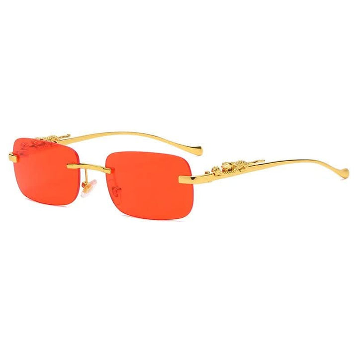 BowLift | Rimless Leopard Head Sunglasses with UV400 Protection