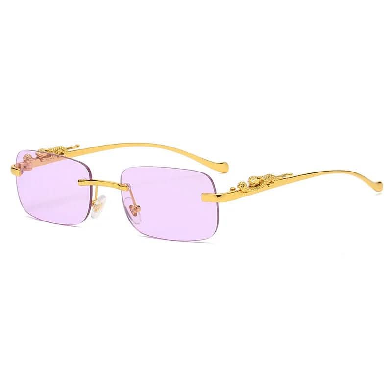 BowLift | Rimless Leopard Head Sunglasses with UV400 Protection
