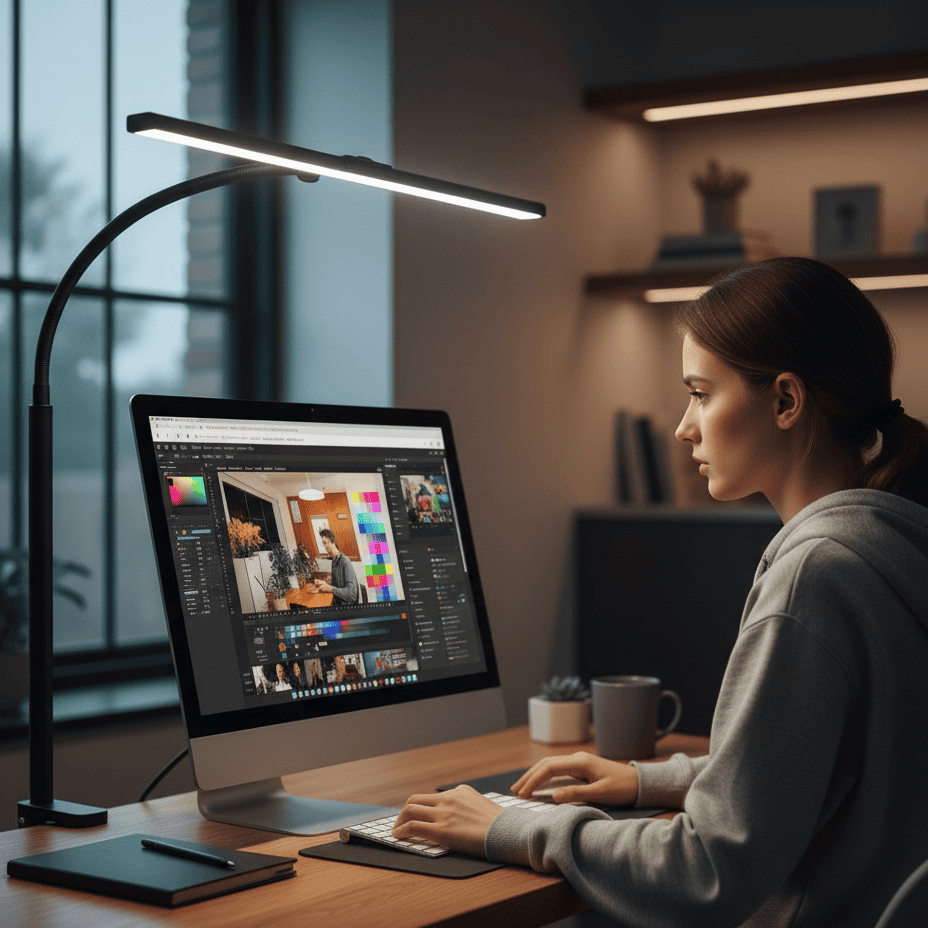 BowLift | Flexible gooseneck LED desk lamp for office & home