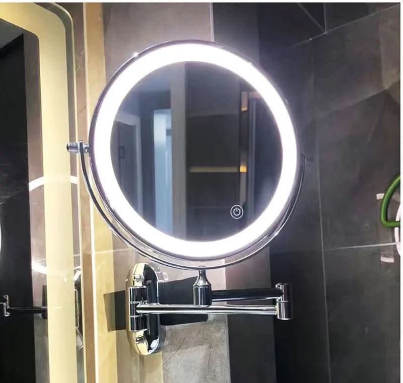 BowLift | LED Magnifying Mirror with Adjustable Lighting and Rechargeable Battery