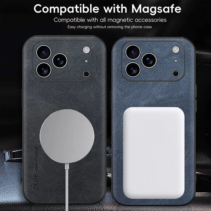 BowLift | Premium Leather MagSafe Case for iPhone 11-17 Series