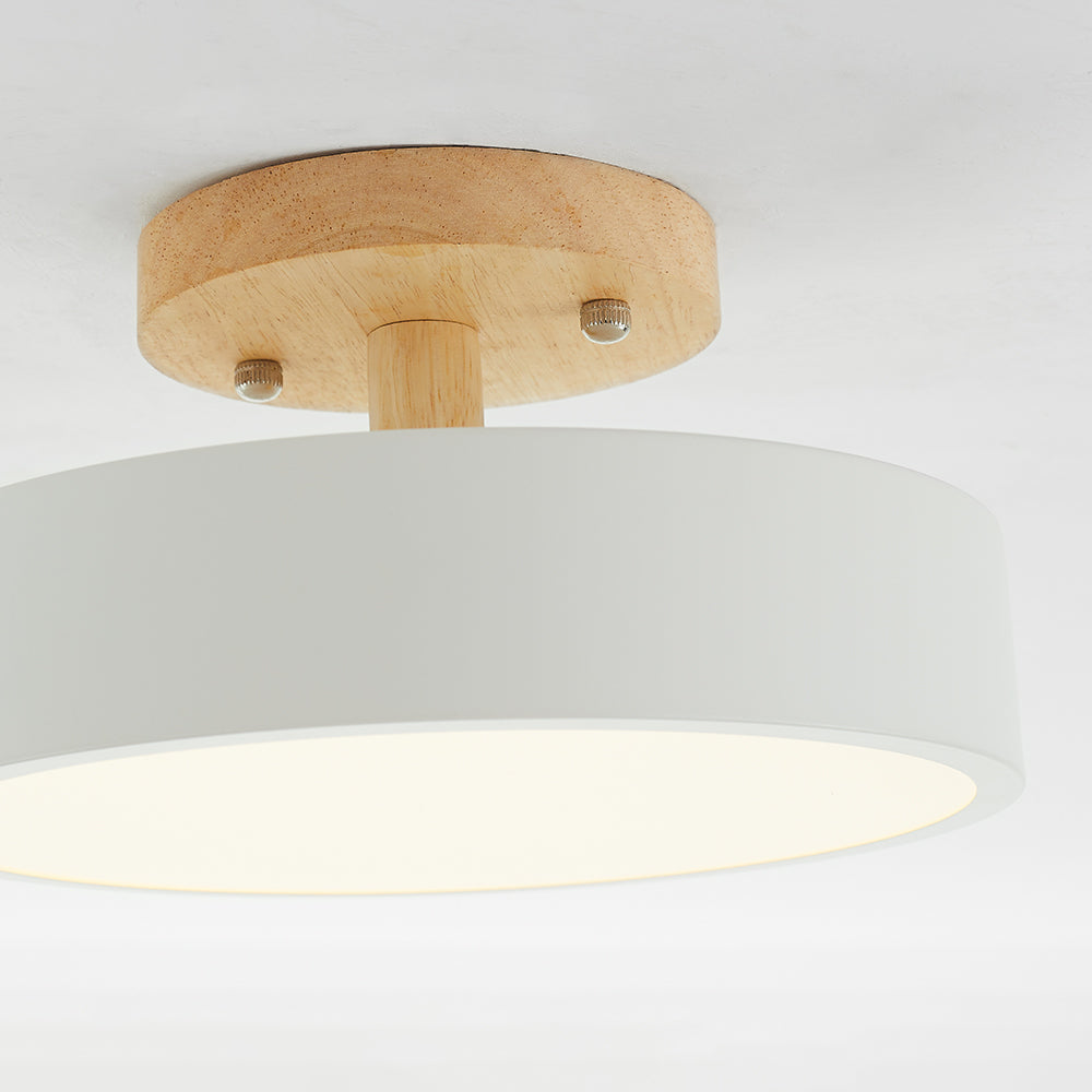 Modern LED ceiling light made of wood – Quinn ceiling lamp for living room, hallway, bedroom and dining room | Bowlift