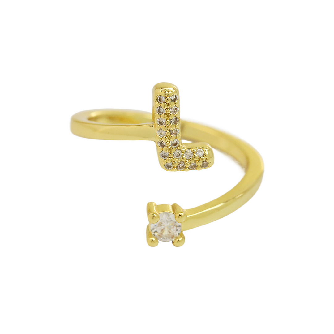 BowLift | Dainty Bubble Diamond Wrap Initial Ring