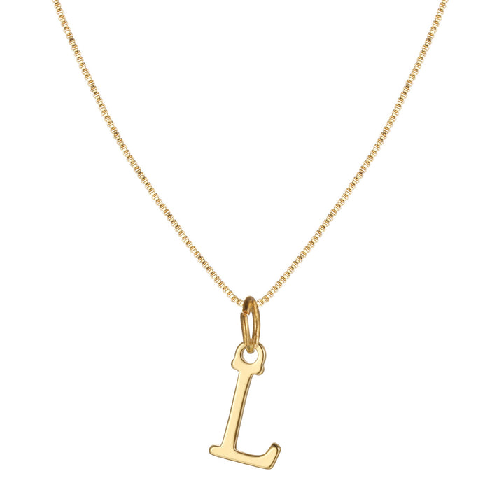 BowLift | 14k Minimal Serif Initial Necklace