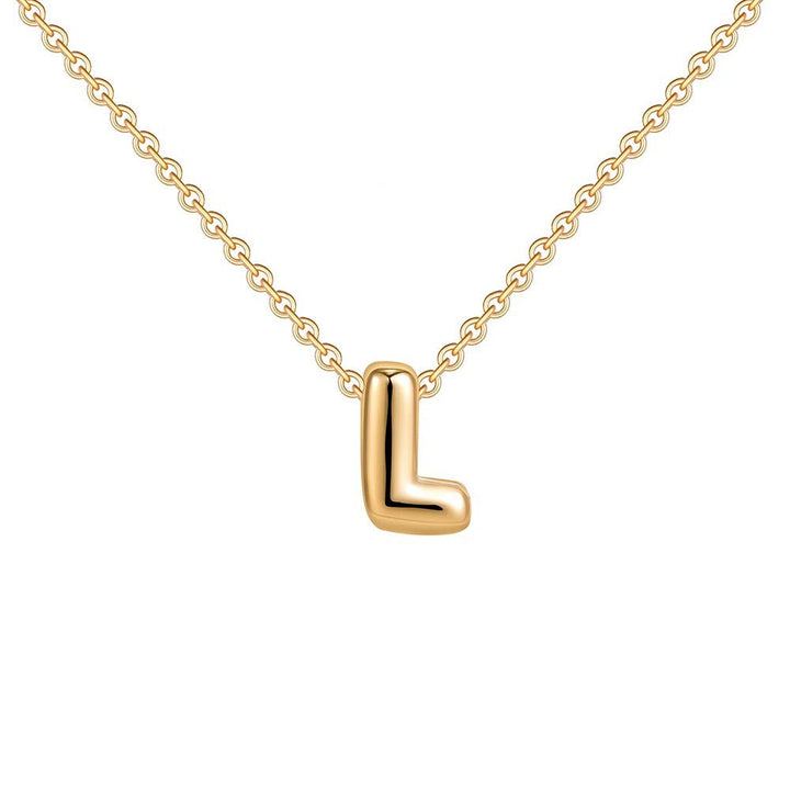 BowLift | Dainty Bubble Letter Initial Necklace