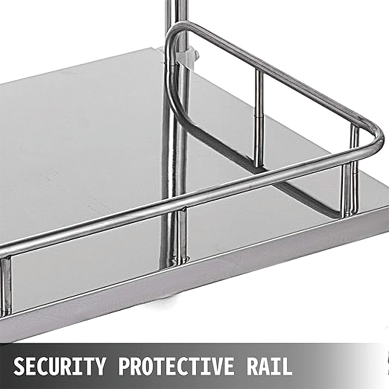 BowLift | Lab Rolling Cart 3 Shelves Shelf Stainless Steel Rolling Cart Catering Dental Utility Cart Commercial Wheel Dolly Restaurant Dinging Utility Services