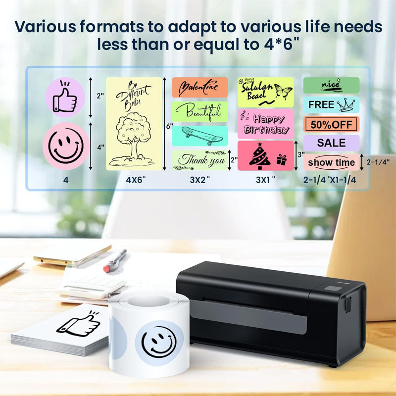 BowLift | Label Printer for small business 4x6 Bluetooth thermal printer 300mm/s desktop printer labels maker
