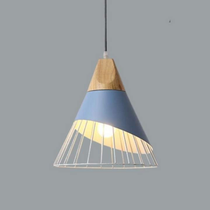 BowLift | Modern Industrial Pendant Light in Scandinavian Style – Wood & Metal
