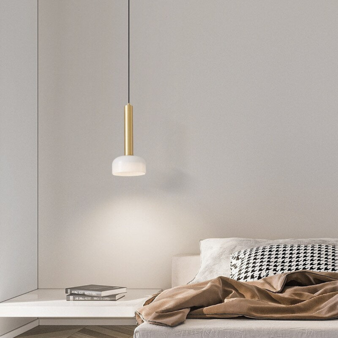 BowLift | Luxury Minimalist LED Pendant Lamp in Copper – Adjustable and Elegant