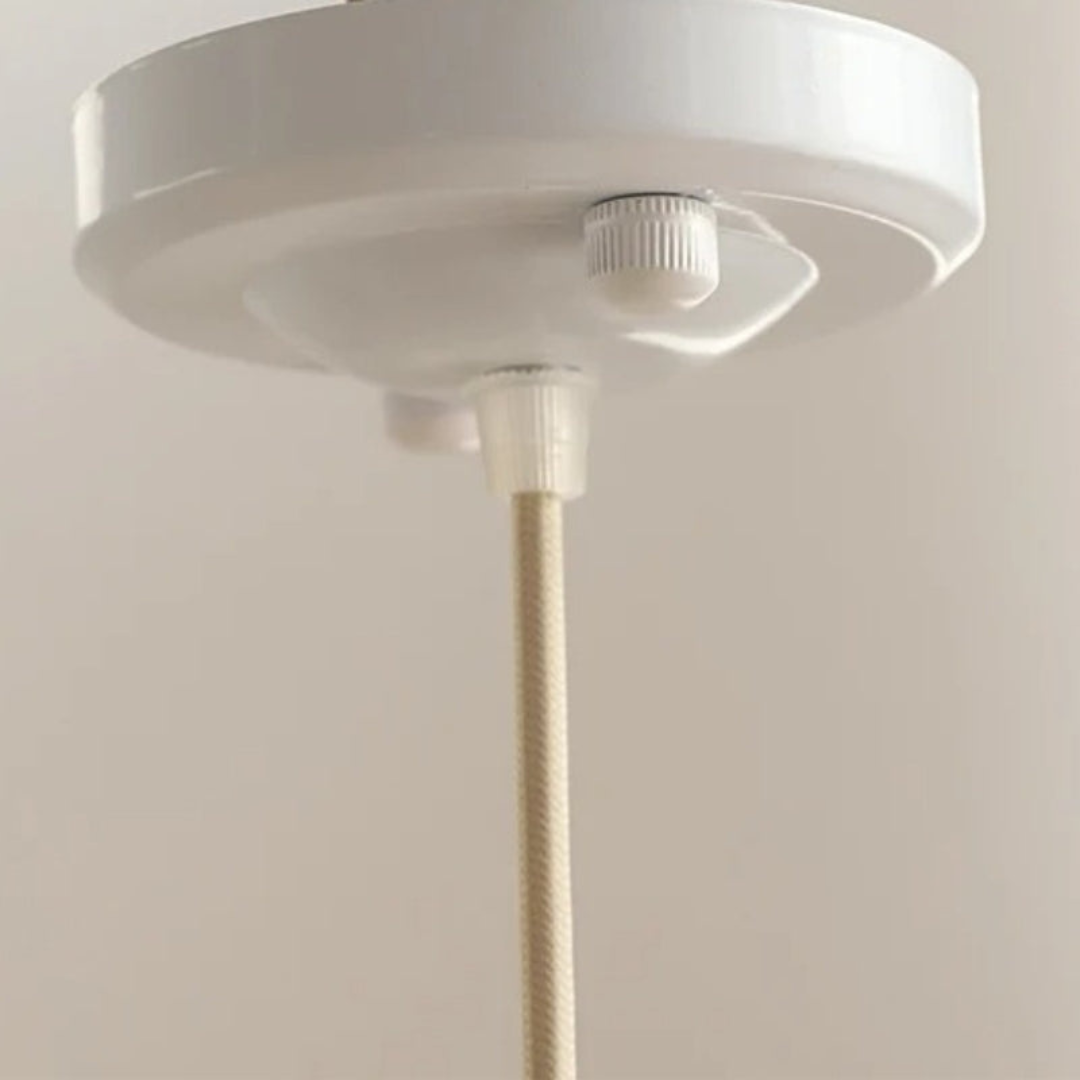 BowLift | Modern White Ceramic Pendant Lamp with Unique Ribbed Design