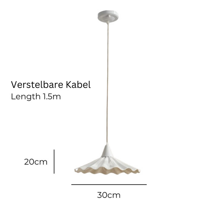 BowLift | Modern White Ceramic Pendant Lamp with Unique Ribbed Design