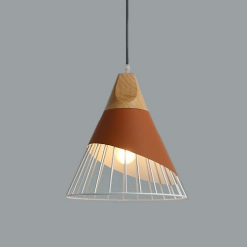 BowLift | Modern Industrial Pendant Light in Scandinavian Style – Wood & Metal