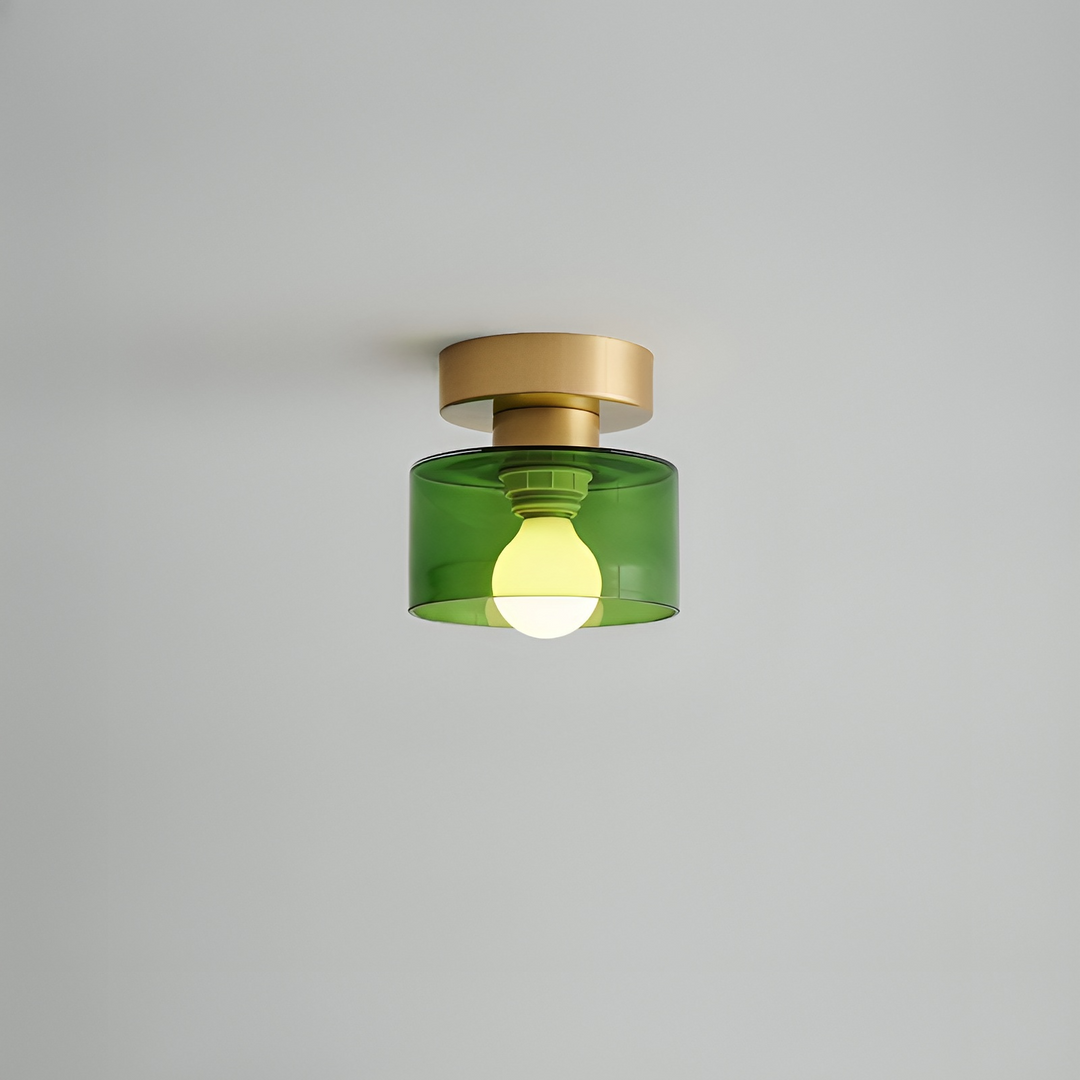 BowLift | Bauhaus LED Ceiling Lamp in Gold Finish – Modern Ceiling Lamp for Living Room and Bedroom