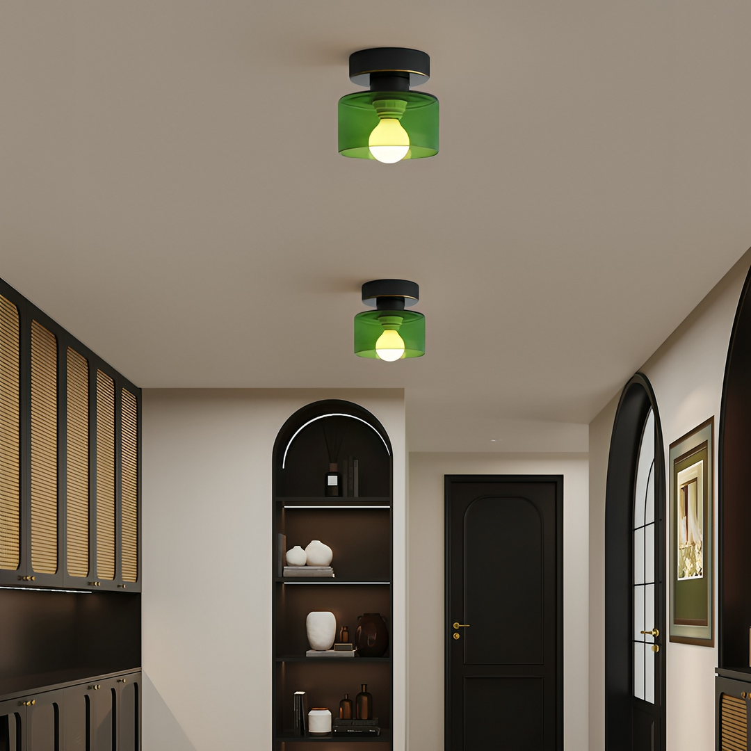 BowLift | Bauhaus LED Ceiling Lamp in Gold Finish – Modern Ceiling Lamp for Living Room and Bedroom
