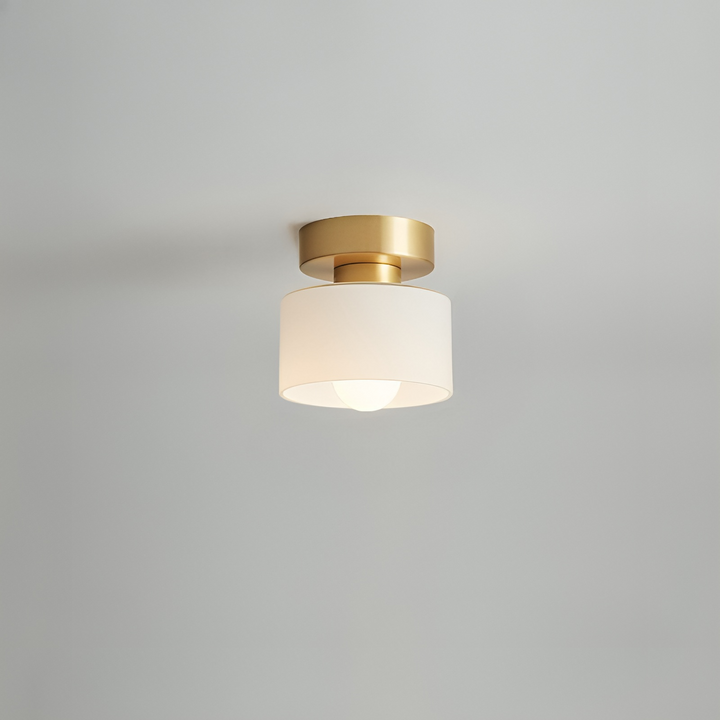 BowLift | Bauhaus LED Ceiling Lamp in Gold Finish – Modern Ceiling Lamp for Living Room and Bedroom