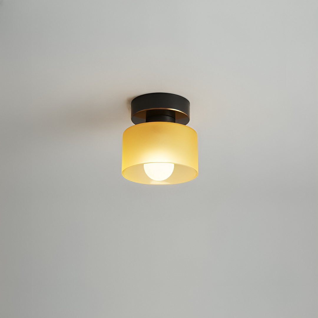 BowLift | Bauhaus LED Ceiling Lamp in Gold Finish – Modern Ceiling Lamp for Living Room and Bedroom