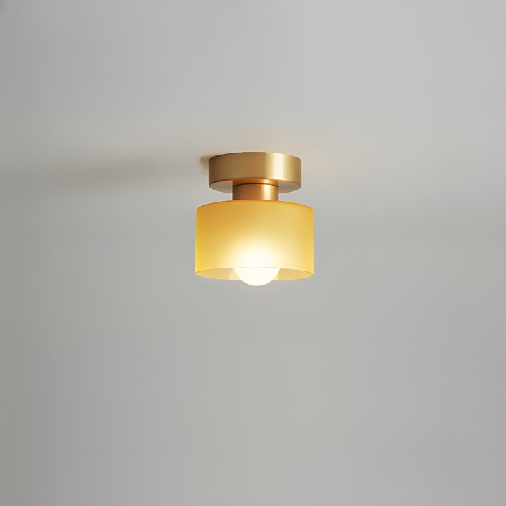 BowLift | Bauhaus LED Ceiling Lamp in Gold Finish – Modern Ceiling Lamp for Living Room and Bedroom