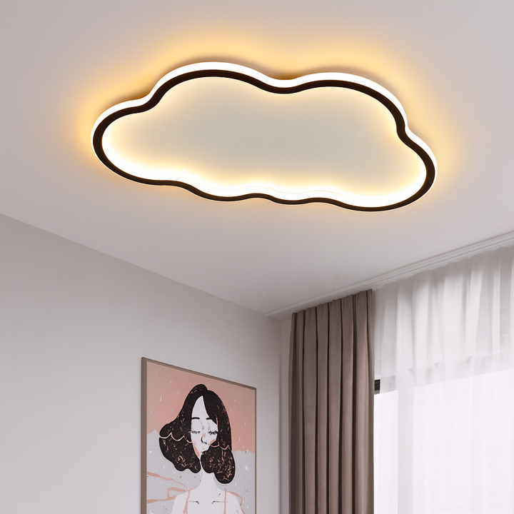 BowLift | LED Ceiling Lamp in Cloud Shape for Living Room and Bedroom – Modern Design, Adjustable Height, Soft Light