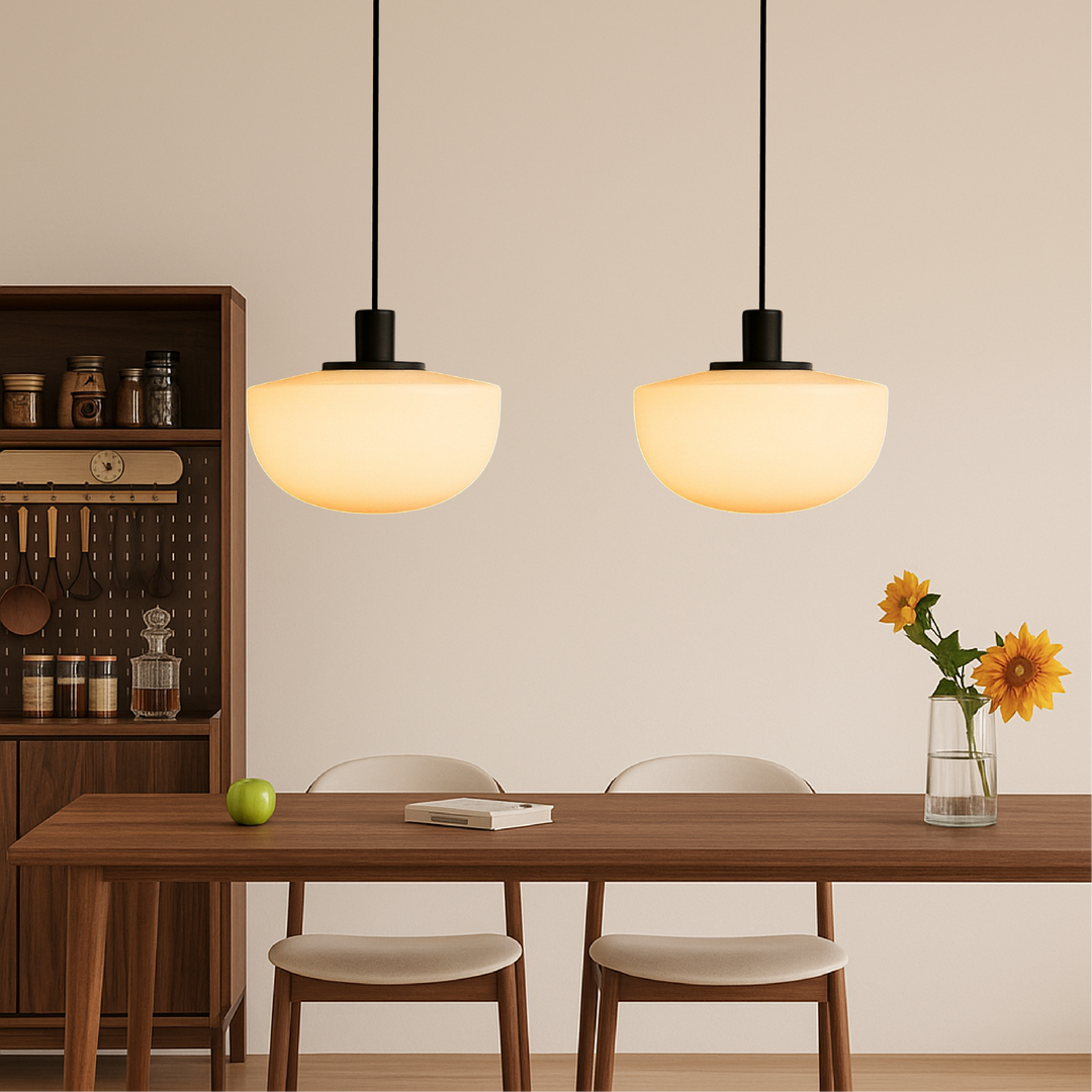 BowLift | LED Hanging Lamp with Elegant Italian Design for Dining Room and Living Room – Adjustable Height, Warm Light