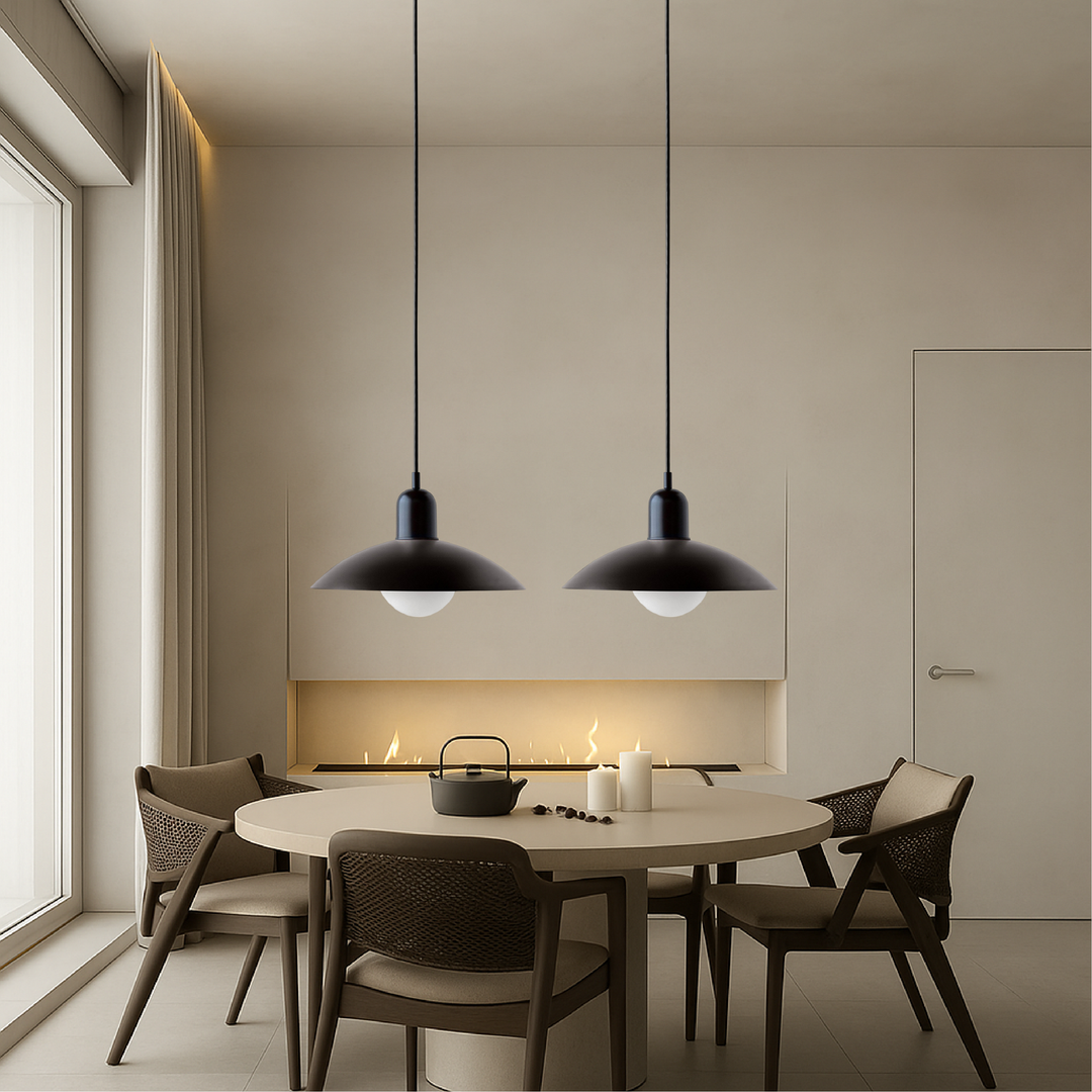 BowLift | Scandinavian Hanging Lamp Macaron with Height Adjustment – Pastel Lamp for Living Room and Dining Room