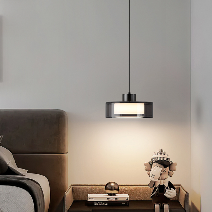 BowLift | Hanging Glass Lamp with Height Adjustment – Elegant Lamp for Dining Room and Living Room, Spherical Shape, Warm LED Light