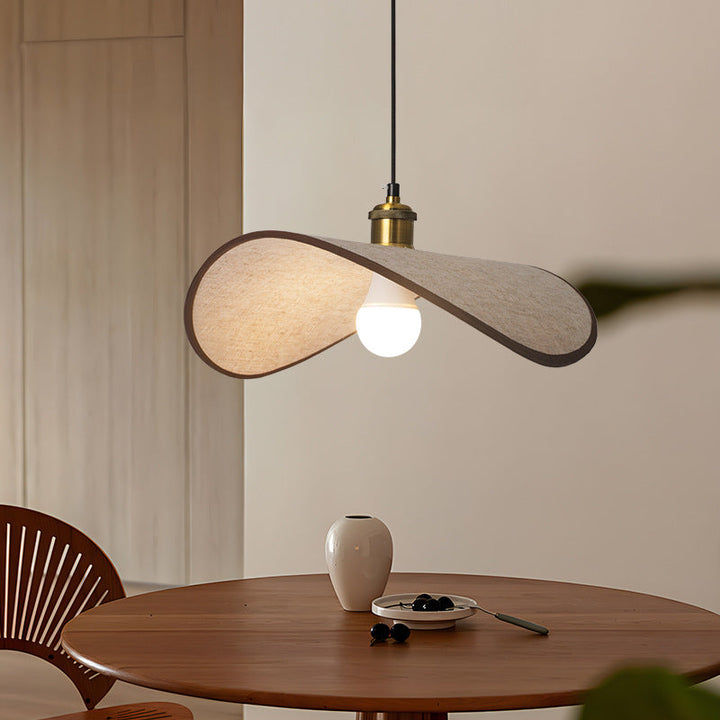 BowLift | Wabi Sabi Pendant Lamp with Warm LED Light, Adjustable Height, Perfect Lamp for Living Room and Over Table