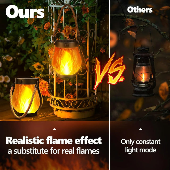 BowLift | Centerpieces Solar Light Waterproof Lantern Flickering Garden Lamp