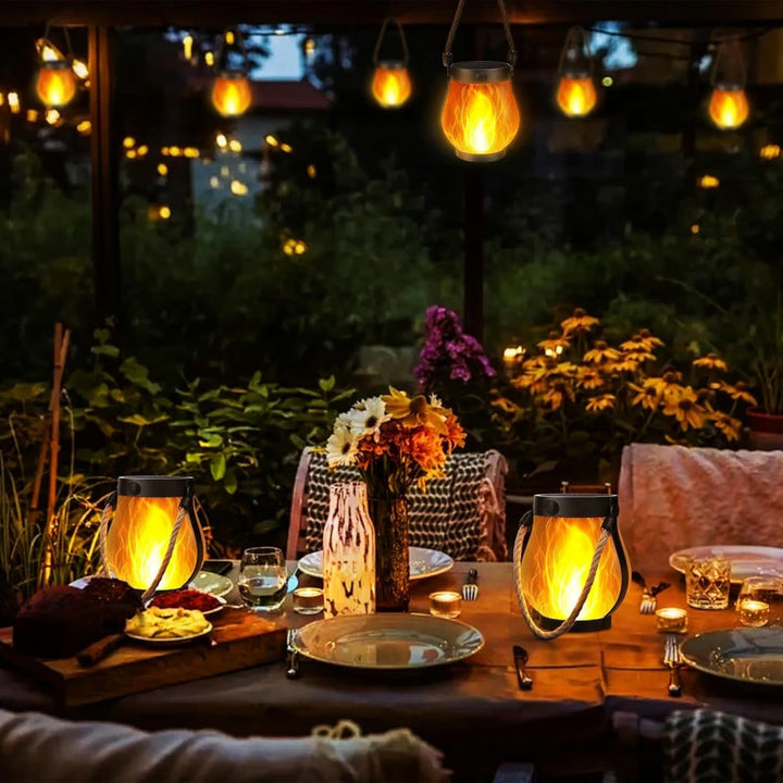 BowLift | Centerpieces Solar Light Waterproof Lantern Flickering Garden Lamp