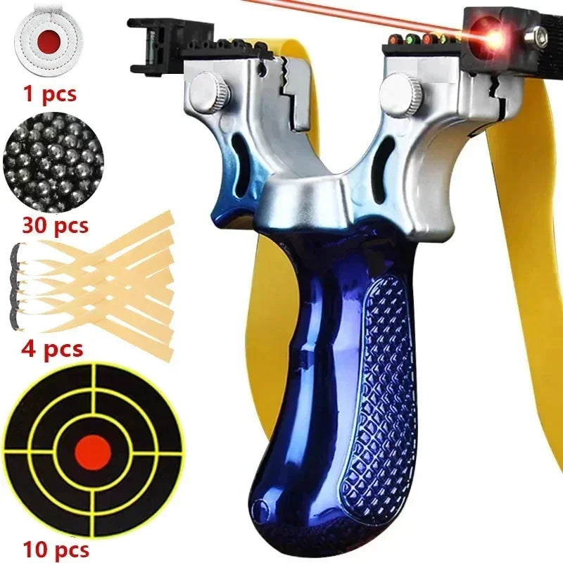 BowLift | Slingshot with Anti-Slip Grip | Built-in Laser & Level for Precision Shooting