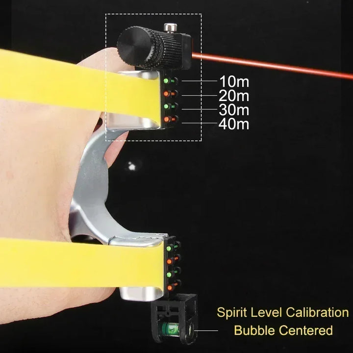 BowLift | Slingshot with Anti-Slip Grip | Built-in Laser & Level for Precision Shooting