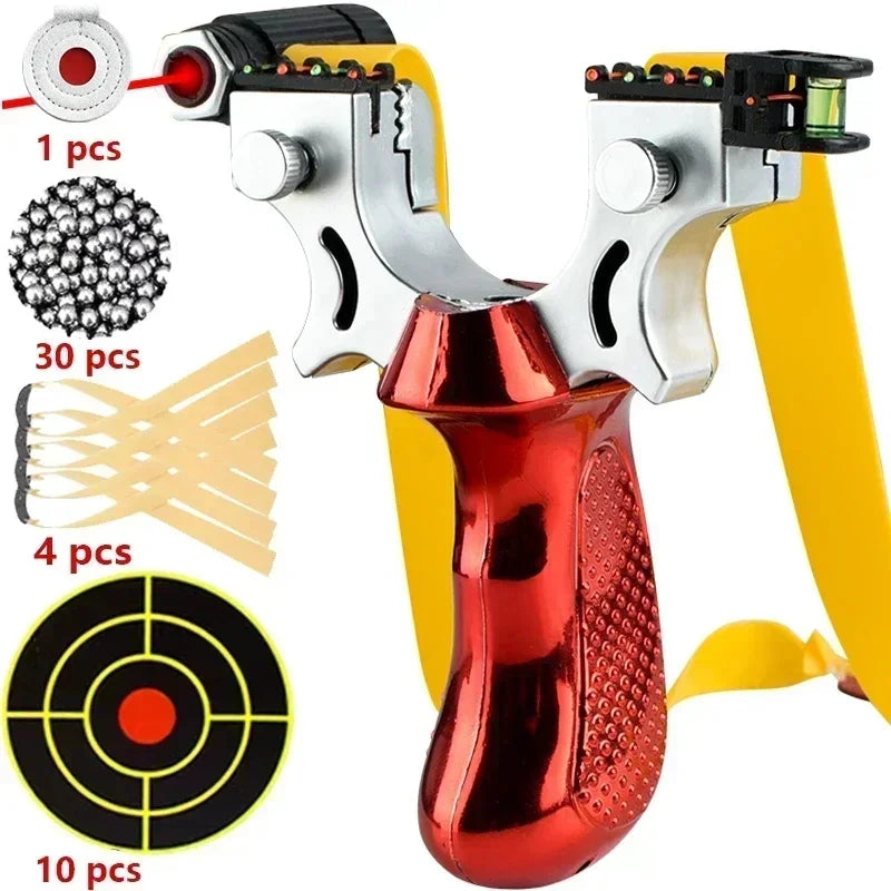 BowLift | Slingshot with Anti-Slip Grip | Built-in Laser & Level for Precision Shooting
