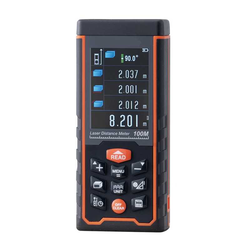 BowLift | Laser Measure 328 Ft Digital Laser Distance Meter Measurement,ft/m/in/ft+in, 2.4'' Colorlit LCD Screen Laser Meter, Pythagorean Mode, Measure Distance, Area and Volume