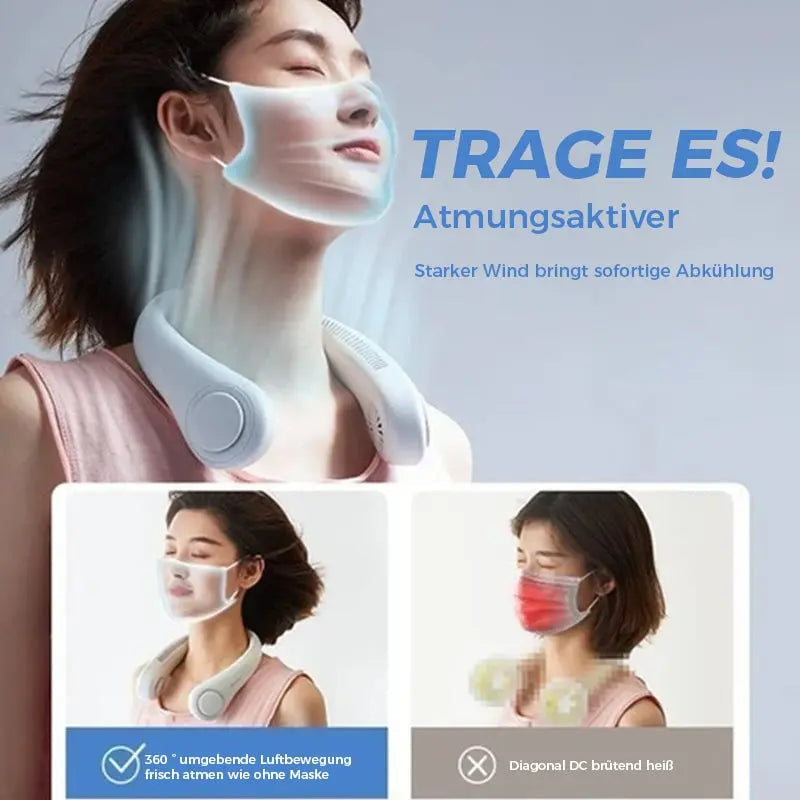 BowLift | Silent Neck Fan – Hands-free, safe & ideal for summer activities