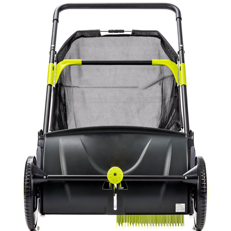 BowLift | Lawn Sweeper 21-Inch Width Leaf & Grass Push Lawn Sweeper Strong Rubber Wheels & Heavy Duty Thickened Steel