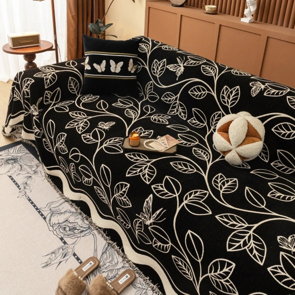 BowLift | Leaf Inspired Luxury Chenille Sofa Cover